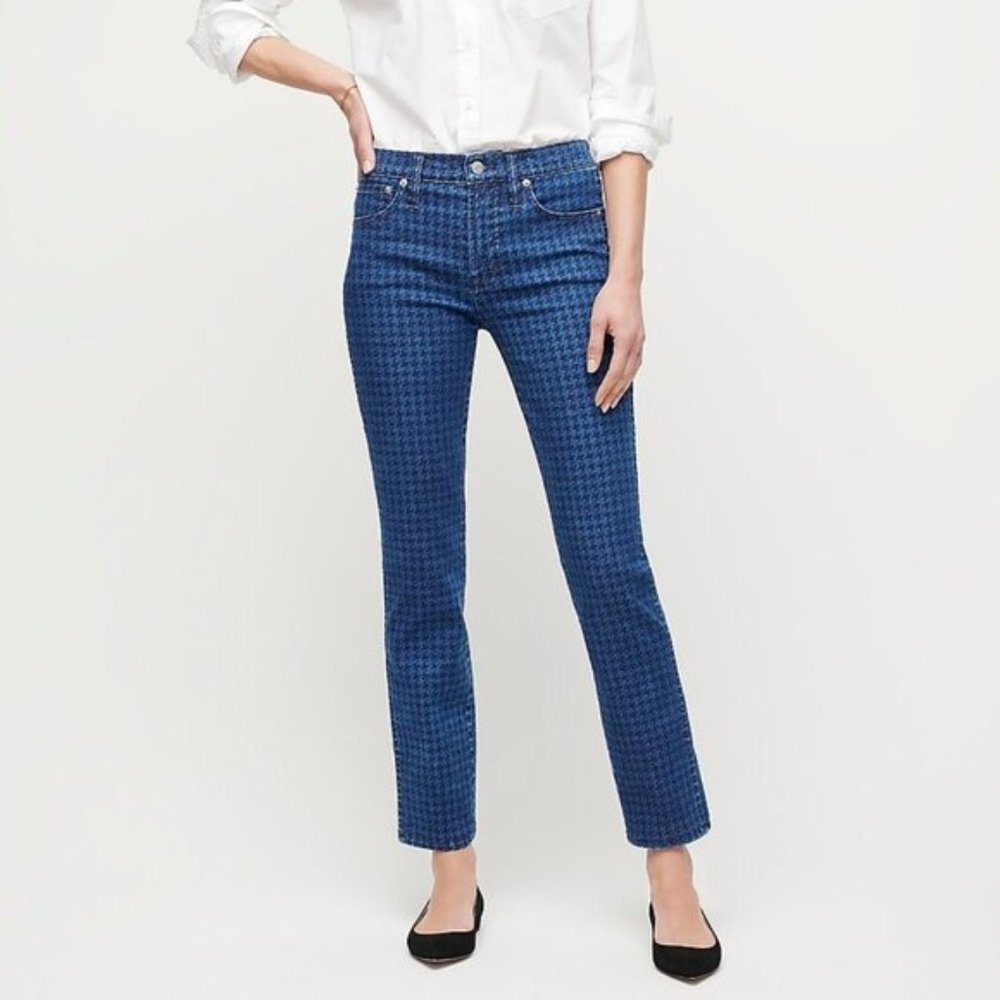 J Crew Vintage straight jean in houndstooth